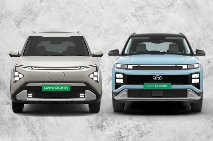 Kia Carens Clavis EV and Hyundai Creta Electric front shots